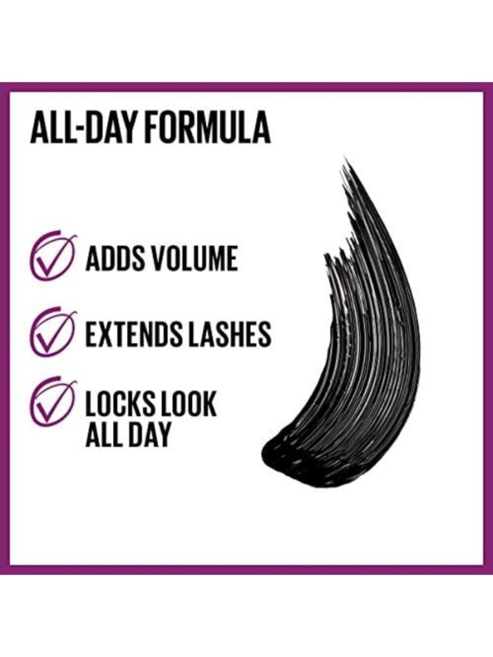 Volumizing & Lengthening Washable Mascara for Lifted, Curled Lashes - Black - Picture 5 of 6